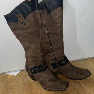 Born Womens Tall Riding Boots - Size 11 - Brown Leather - Great Condition